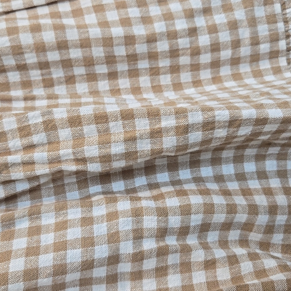 Madewell Gingham Tiered Linen Blend Maxi Skirt - Picture 7 of 9